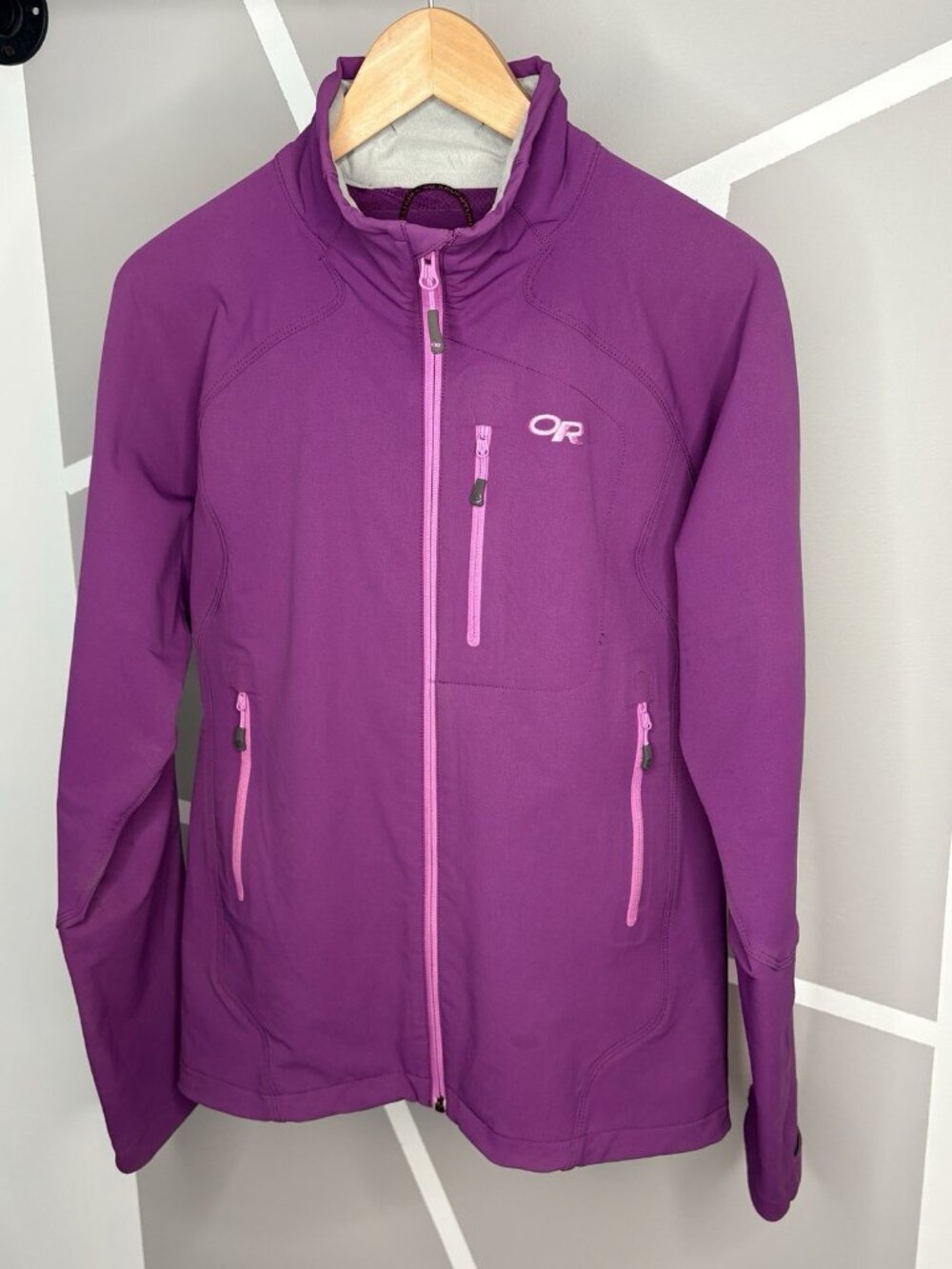 Outdoor Research Cirque Softshell Jacket Women’s L Purple Hiking Outdoor